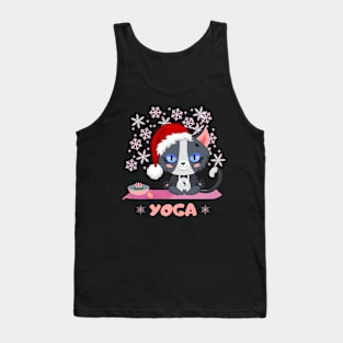 Cat Yoga at Christmas Tank Top